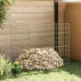 Compostor de grădină vidaXL 100x100x100 cm din oțel galvanizat, pătrat
