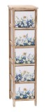 Cumpara ieftin Comoda lemn multicolor Flowers 26 x 32 x 98 cm