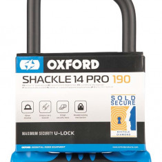 Antifurt Bicicleta Oxford Shackle14 Pro U-Lock 260mm x 177mm Otel Negru / Albastru LK321