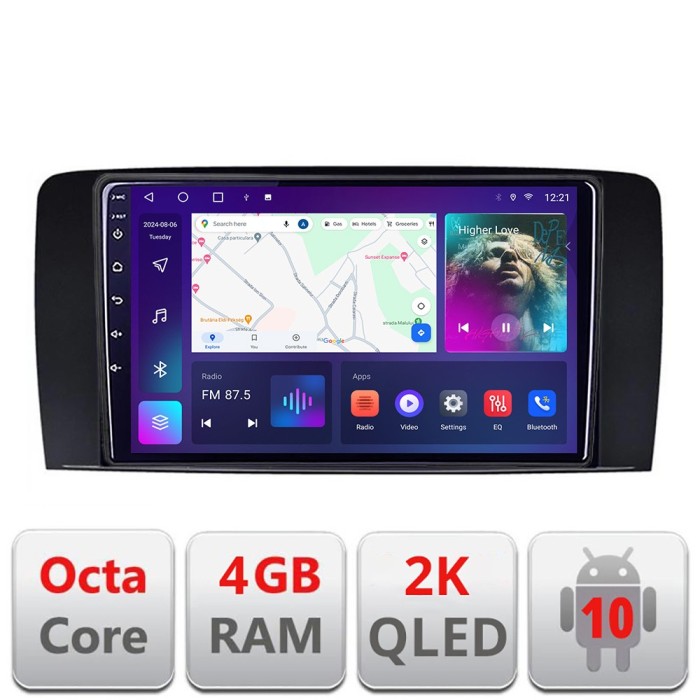 Navigatie Mercedes Clasa R C-215 Android Octa Core Ecran 2K QLED GPS 4G 4+32GB 360 KIT-215+EDT-E409-2K CarStore Technology