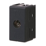 Priza TV (RJ) Gewiss Top System, modulara, IP20, neagra