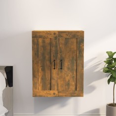 Gossi dulap de perete suspendat, stejar fumuriu, 69,5x32,5x90 cm