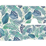 Set Covorașe Baie 3 piese: 60x90cm, 60x45cm, 60x45cm, Frunze