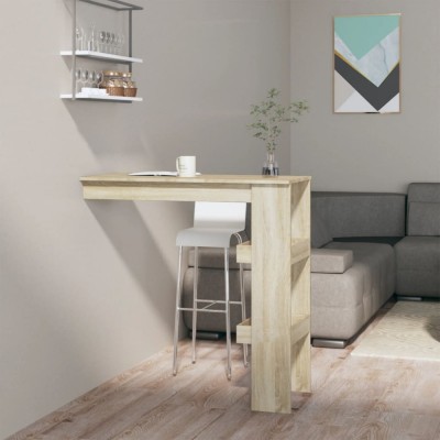 vidaXL Masă bar de perete stejar sonoma 102x45x103,5 cm lemn compozit foto
