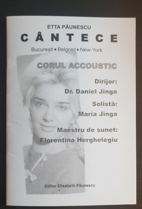 C&acirc;ntece - Etta Păunescu: București, Belgrad, New York