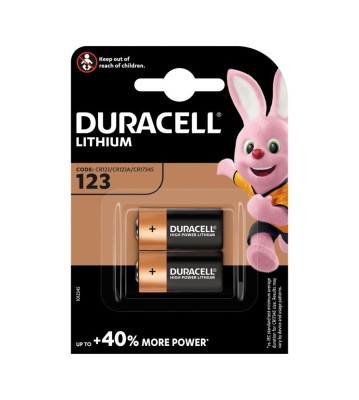 Baterie litiu Duracell CR123 CR123A 3V (pachet Duo)-Conținutul pachetului 1x Blister foto