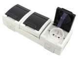 Conector alimentare AC 250VAC 16A 2P+PE IP55 pentru perete