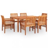 Cumpara ieftin Gossi set mobilier de exterior cu perne 7 piese lemn masiv de acacia