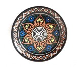 Farfurie ceramica lut smaltuit veche taraneasca traditionala 21cm decor flori