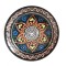 Farfurie ceramica lut smaltuit veche taraneasca traditionala 21cm decor flori