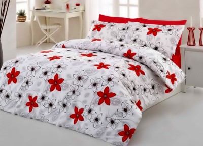 Lenjerie de pat matrimonial cu husa elastic pat si fata perna patrata, Venus, bumbac ranforce, gramaj tesatura 120 g/mp, multicolor foto