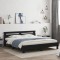 vidaXL Cadru de pat cu tăblie, negru, 160x200 cm, lemn prelucrat 3207407