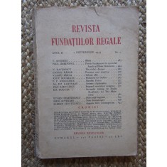 Revista Fundatiilor Regale - Anul II 1 SEPTEMBRIE 1935 Nr. 9