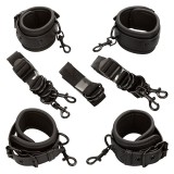 Calexotics-Nocturnal Hamuri pentru Pat din Piele Reglabile Negre