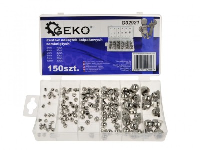Set 150 de piulițe cu capac, GEKO G02921 foto