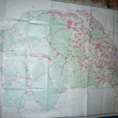 Harta mare a Judetului Suceava 1983 ,153x116cm RSR Inst. Geodezie si Org. Terit