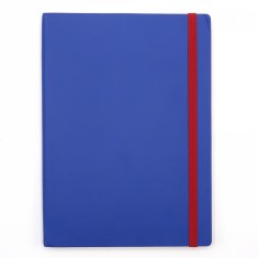 Agenda notes A5 Velvet cu elastic albastru royal