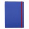 Agenda notes A5 Velvet cu elastic albastru royal