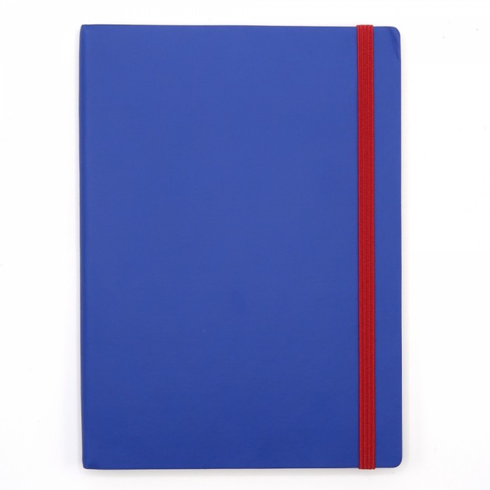 Agenda notes A5 Velvet cu elastic albastru royal