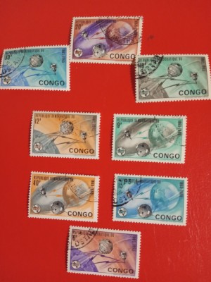CONGO, SPACE - SERIE COMPLETĂ ŞTAMPILATĂ foto