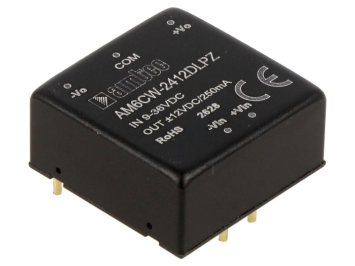 Convertor DC/DC 6W, 9&ndash;36VDC, 12VDC