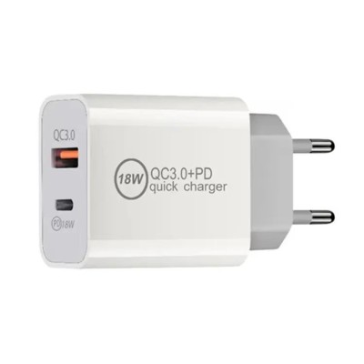 Incarcator 2 porturi USB Incarcare rapida 18W foto