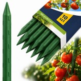 Cumpara ieftin Set 10 Araci/Suport pentru Rosii, Castraveti, Fasole, Rezistente la Razele UV, Reutilizabile, Otel Inoxidabil + PE, 150 x 1.1 cm, Verde