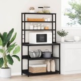 vidaXL Raft de bucătărie Stejar Negru 100 x 40 x 168 cm Lemn compozit 883892