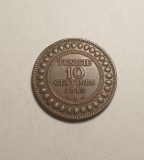 Tunisia 10 Centimes 1916 A Piesa Frumoasa, Africa