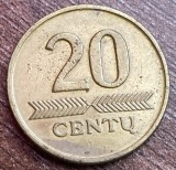 C50 - Moneda foarte veche - Lituania - 20 centu - 1997