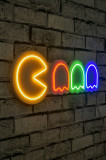 Decoratiune luminoasa LED, Pacman, Benzi flexibile de neon, DC 12 V, Multicolor, Neon Graph