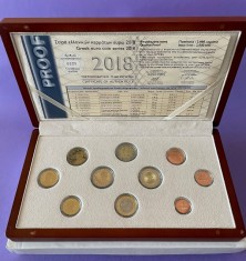 GRECIA 2018 - Set monetarie + 2 x 2 Euro comemorativ ?Palamas + Dodecanese?PROOF foto