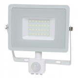 Reflector led smd 30w 6400k ip44 cu senzor miscare - alb, Oem