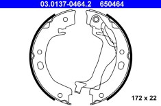 ATE 03.0137-0464.2 Set saboti frana, frana de mana