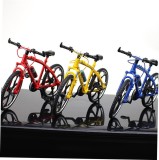 Macheta Bicicleta Metal 1/10 Mountain Bike, 17cm, Roti Cauciuc, Angrenaj Functional, Ghidon Mobil, Diverse Culori