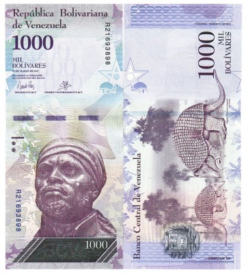 Venezuela 1 000 1000 Bolivares 2017 P-95b UNC foto