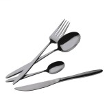 Set tacamuri 24 piese, 6 persoane, negru oglinda Berlinger Haus BH 3063