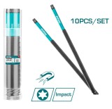 Set 10 biti de impact Total T25, 250mm
