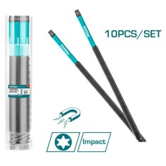 Set 10 biti de impact Total T25, 250mm