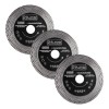 Disc diamantat turbo subtire, dublu segmentate, placi ceramice, taiere umeda si uscata, set 3 buc, 125x22.23x1.3 mm, Richmann Ex, Richmann Exclusive