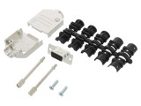Conector D-Sub 9 PIN mamă lipire cablu gold flash UNC 4-40
