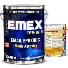 Pachet Email Epoxidic cu Microfulgi "Emex EFS-323" - Verde - Bid. 20 Kg + Intaritor 4.30 Kg