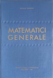 MATEMATICI GENERALE VOL.1-ROMULUS CRISTESCU