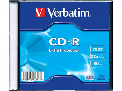 Verbatim cd-r 52x extra prot. single wr sl foto