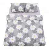 Lenjerie pat dubla Heinner 100% bumbac, 4 piese, 180x200 cm, 200x220 cm, 132TC