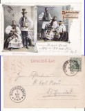 Porturi din Sibiu ,tipuri, sasi, -deosebita, litografie, RR