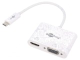 Adaptor USB 3.0 D-Sub 15pin HDMI USB C Alb
