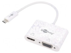 Adaptor USB 3.0 D-Sub 15pin HDMI USB C Alb