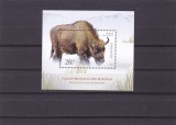 ZIMBRUL,FAUNA PROTEJATA,BLOC,2019 MNH ** ROMANIA., Nestampilat