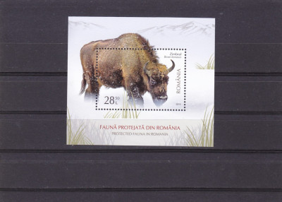 ZIMBRUL,FAUNA PROTEJATA,BLOC,2019 MNH ** ROMANIA. foto